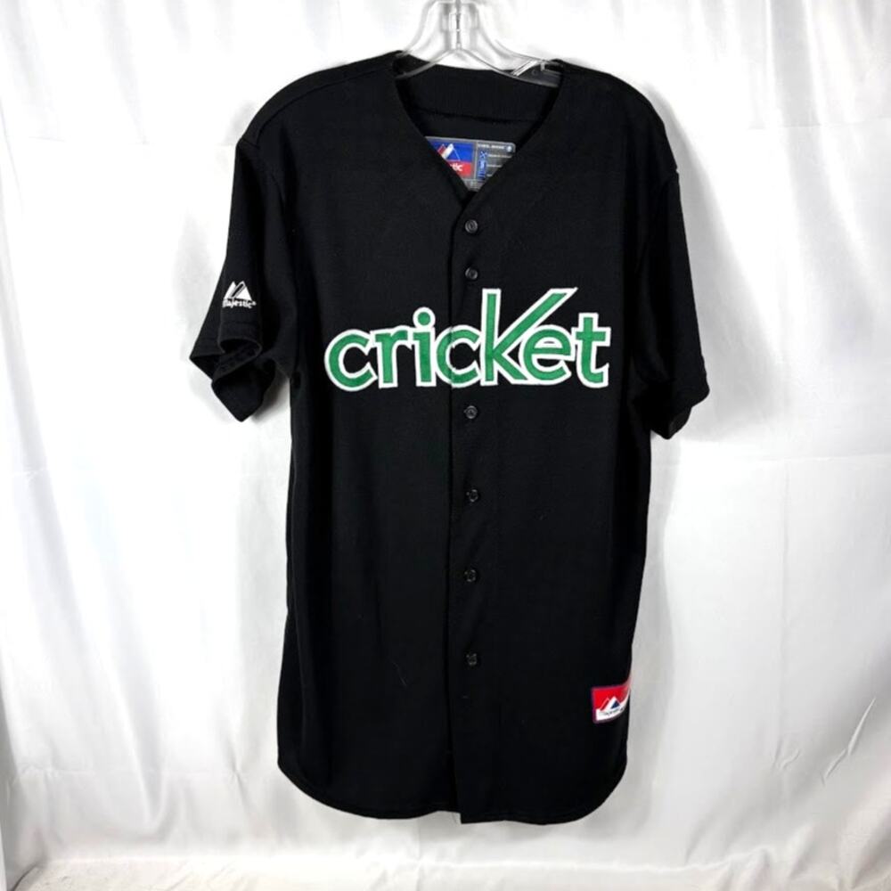 Cricket Cell Phone M Majestic Baseball Jersey Launch 08 Work Uniform